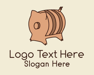 Pig Beer Barrel Logo