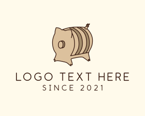 Bourbon - Pig Beer Barrel logo design