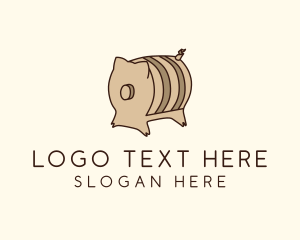 Pig Beer Barrel Logo