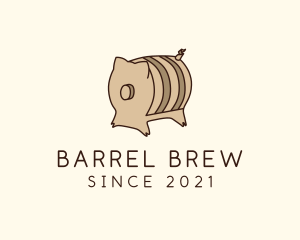 Pig Beer Barrel logo design