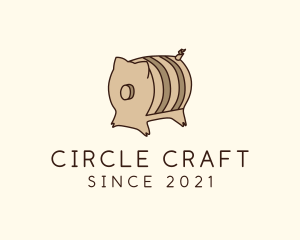 Pig Beer Barrel logo design