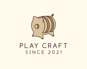 Pig Beer Barrel logo design