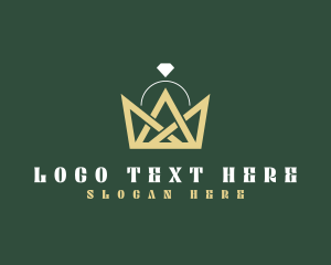 Crystal - Crown Ring Jewelry logo design