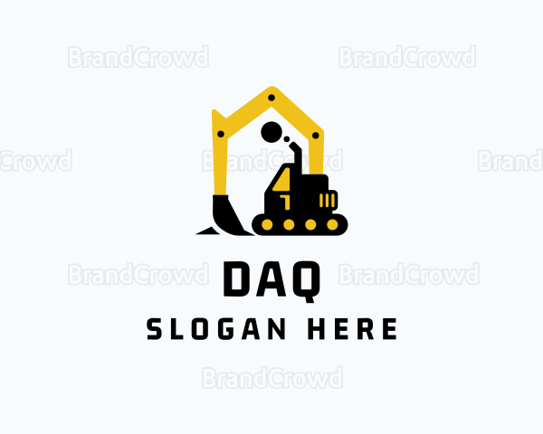 Excavator Machine House Logo