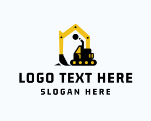 Tradesman - Excavator Machine House logo design