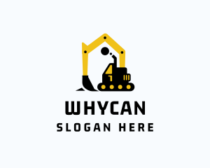 Excavator Machine House Logo