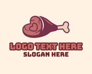 Chicken - Love Leg Meat logo design