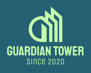 Green Real Estate Tower logo design