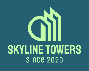 Green Real Estate Tower logo design