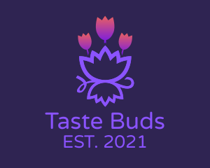 Lotus Tulip Flower  logo design