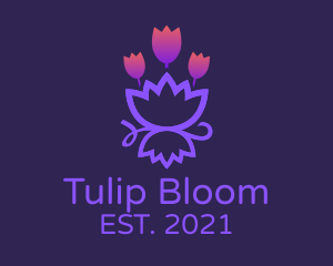 Tulip - Lotus Tulip Flower logo design