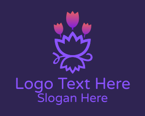 Lotus Tulip Flower  Logo