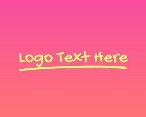 Sketch - Fancy Vibrant Underline logo design