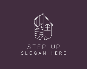 Stairs - Spiral Stairs Architecture logo design