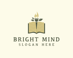 Study - Education Book Torch logo design