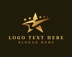 Hollywood - Star Swoosh Celebrity logo design