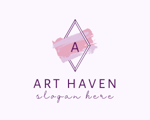 Purple Watercolor Salon logo design