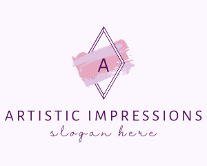 Purple Watercolor Salon logo design