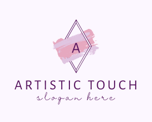 Purple Watercolor Salon logo design