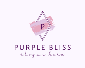 Purple Watercolor Salon logo design