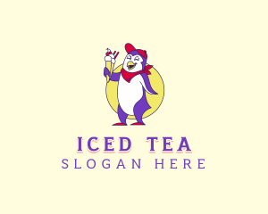 Penguin Sundae Dessert logo design