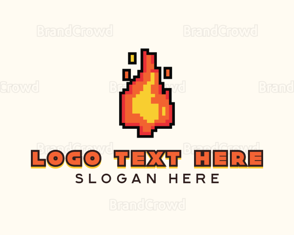 Pixel Fire Streamer Logo