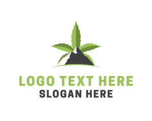 Drug - Weed Mountain Nature logo design