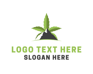 Cannabis - Weed Mountain Nature logo design