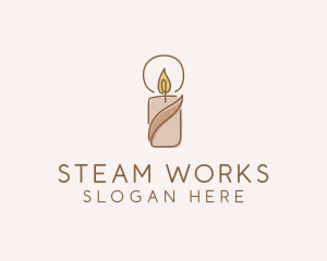 Wellness Scented Candle logo design