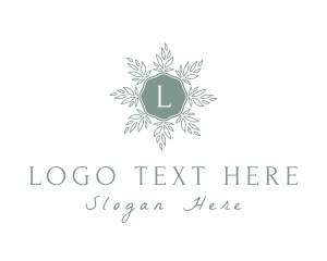 Initial - Leaf Wreath Wellness logo design