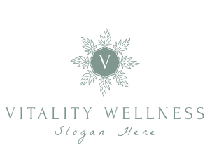 Leaf Wreath Wellness logo design