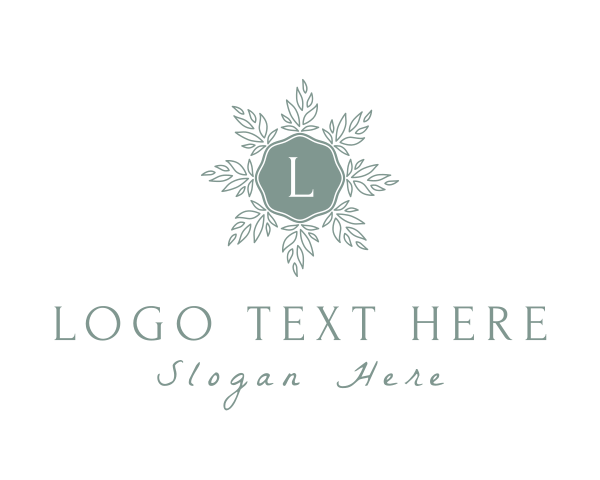 Botanical - Leaf Wreath Wellness logo design