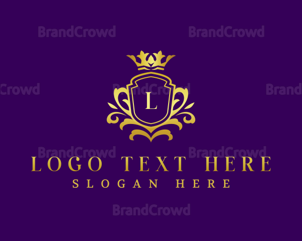 Elegant Crown Shield Logo