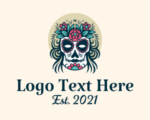 Calavera - Flower Festive Skull logo design