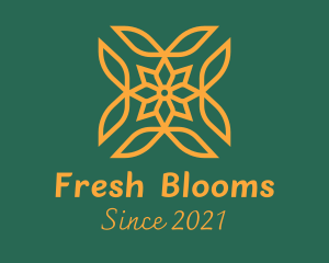 Spring - Orange Spring Flower Pattern logo design