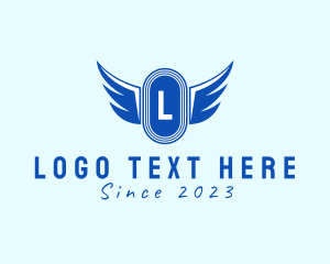 Typography - Modern Aviation Wings logo design