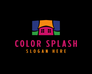 Colorful Mosaic House  logo design