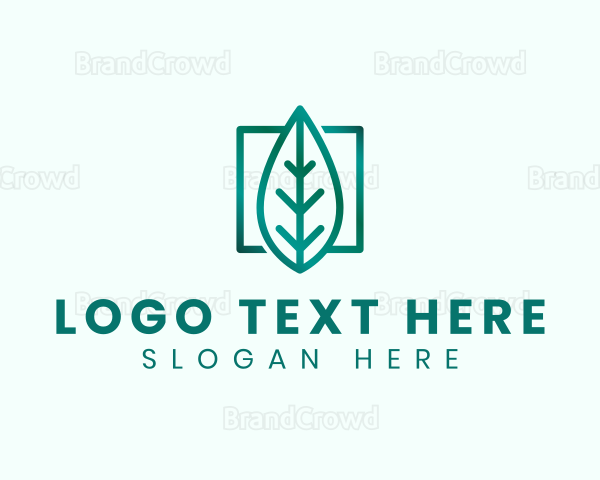 Geometric Eco Leaf Logo