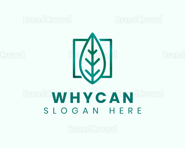 Geometric Eco Leaf Logo