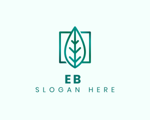 Environment - Geometric Eco Leaf logo design
