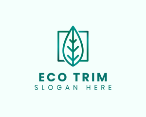 Geometric Eco Leaf  logo design