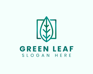 Geometric Eco Leaf  logo design