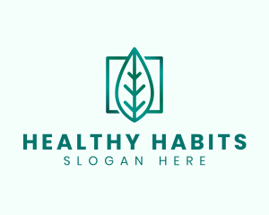 Geometric Eco Leaf  logo design