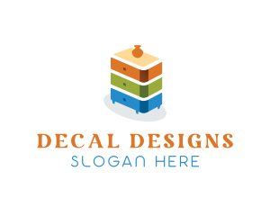 Drawer Furniture Decor logo design