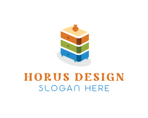 Drawer Furniture Decor logo design