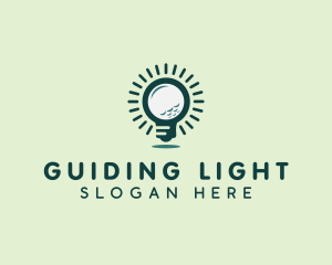 Light Bulb Golf Ball logo design