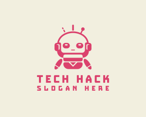 Fun Tech Robot logo design