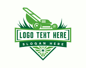 Turf - Landscaping Grass Mower logo design