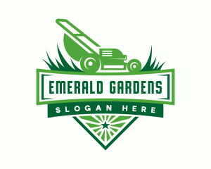 Landscaping Grass Mower logo design