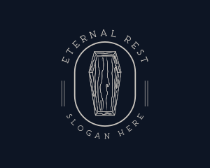 Wood Coffin Casket logo design